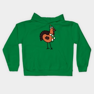 Thanksgiving Turkey on St Patricks Day Kids Hoodie